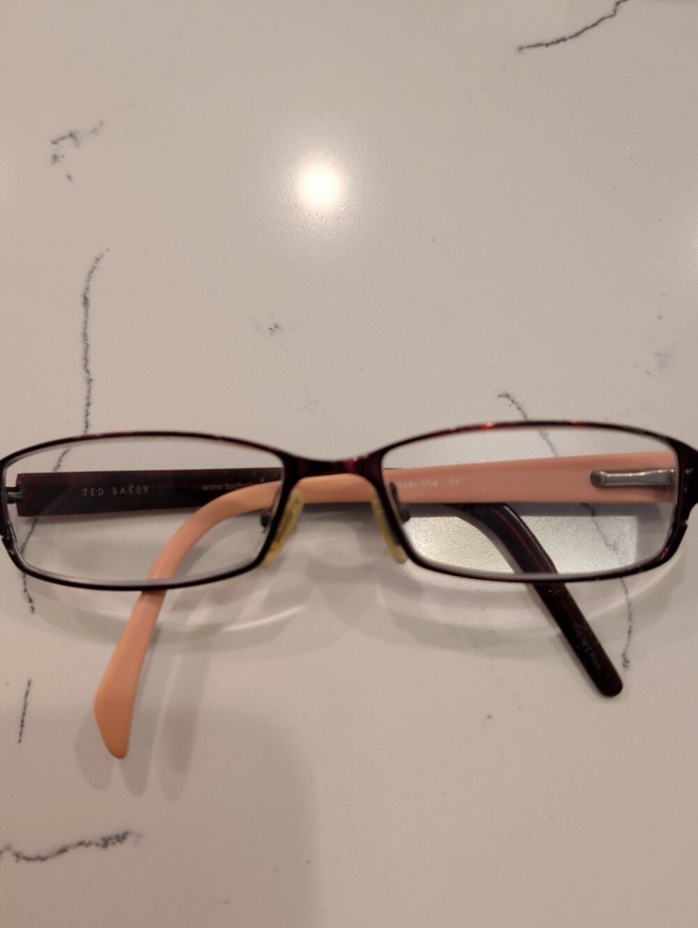 Ted Baker B248 Eyeglasses Frames - Brown Pink Havana, Frame Only, 53-16